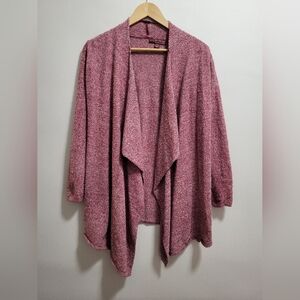 Barefoot Dreams Bamboo Chic Lite Calypso Wrap Cardigan Sweater Berry Size S/M
